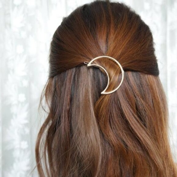 Boho "Moon Phase" Minimalist Crescent Hair Clip - Picture 10 of 11